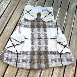 Dress wool 3/6 months Burberry beige